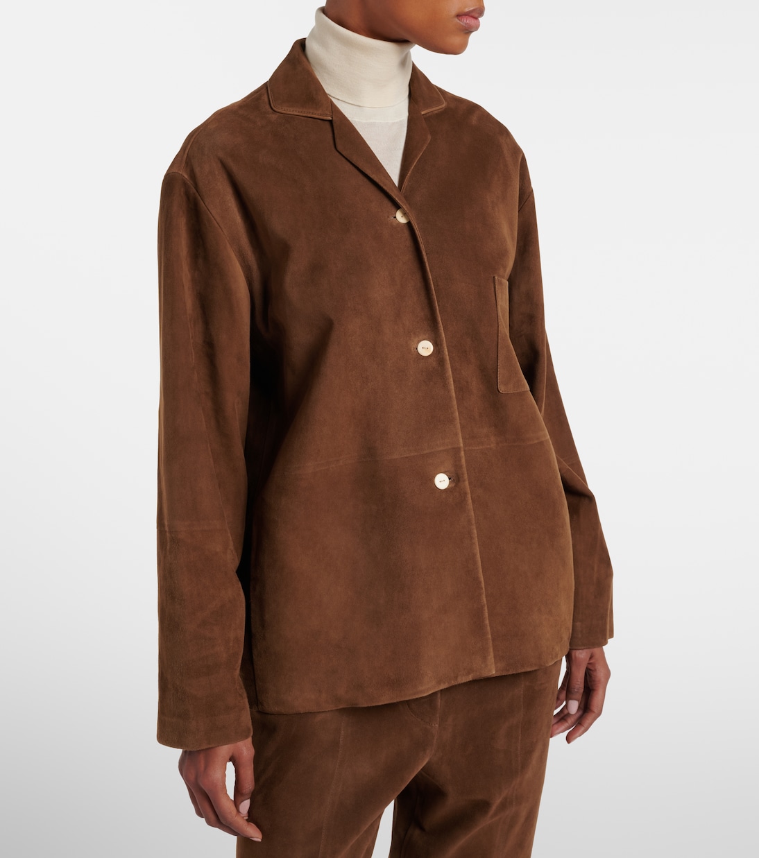 Hemd Janine aus Veloursleder | The Row