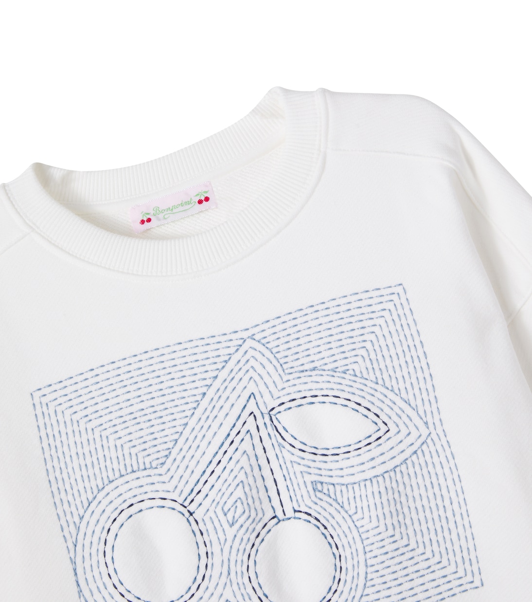 Embroidered cotton jersey sweatshirt | Bonpoint