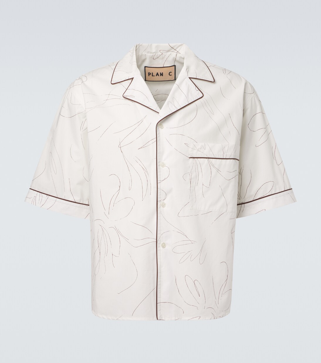 Bedrucktes Hemd aus Baumwolle | Plan C