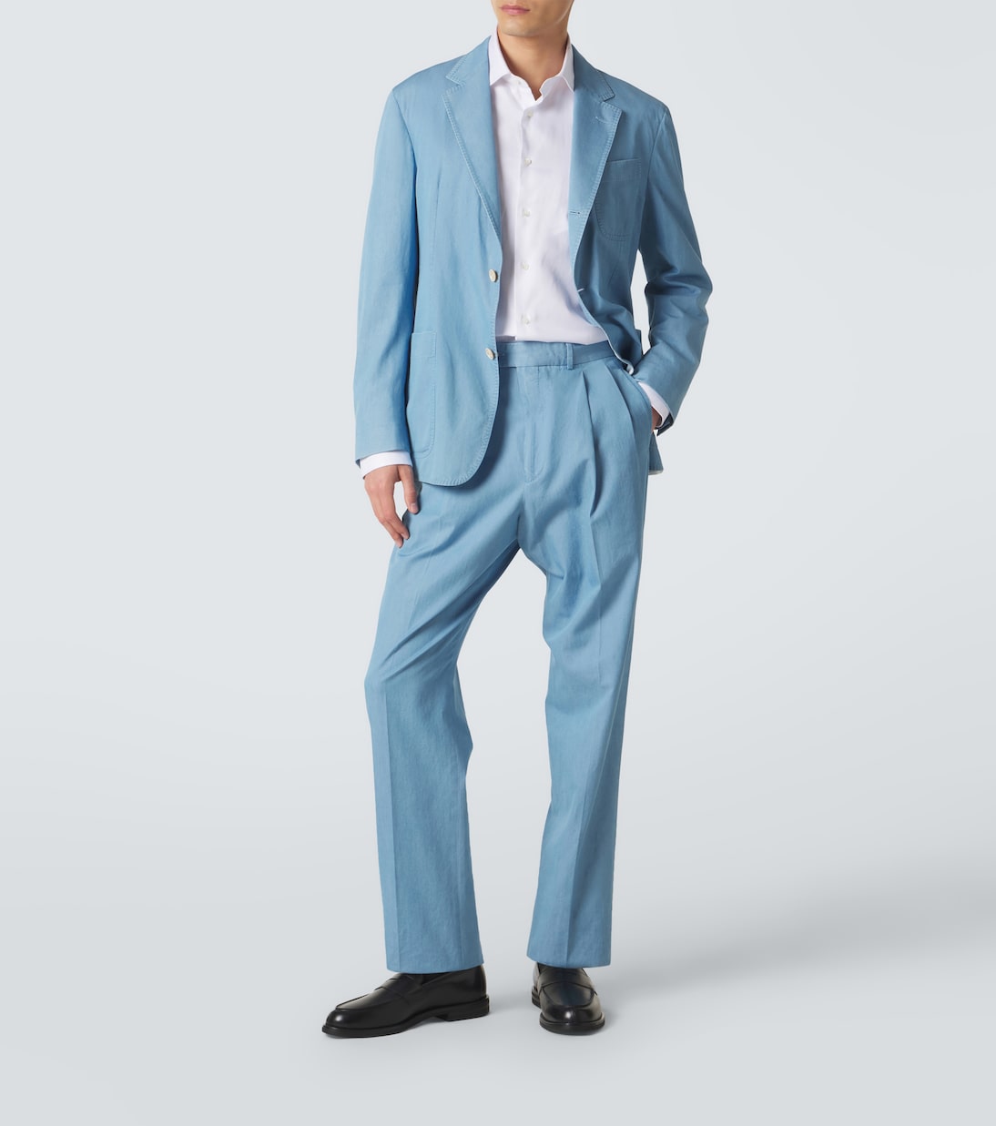 Pantalones de traje rectos de algodón | Dunhill