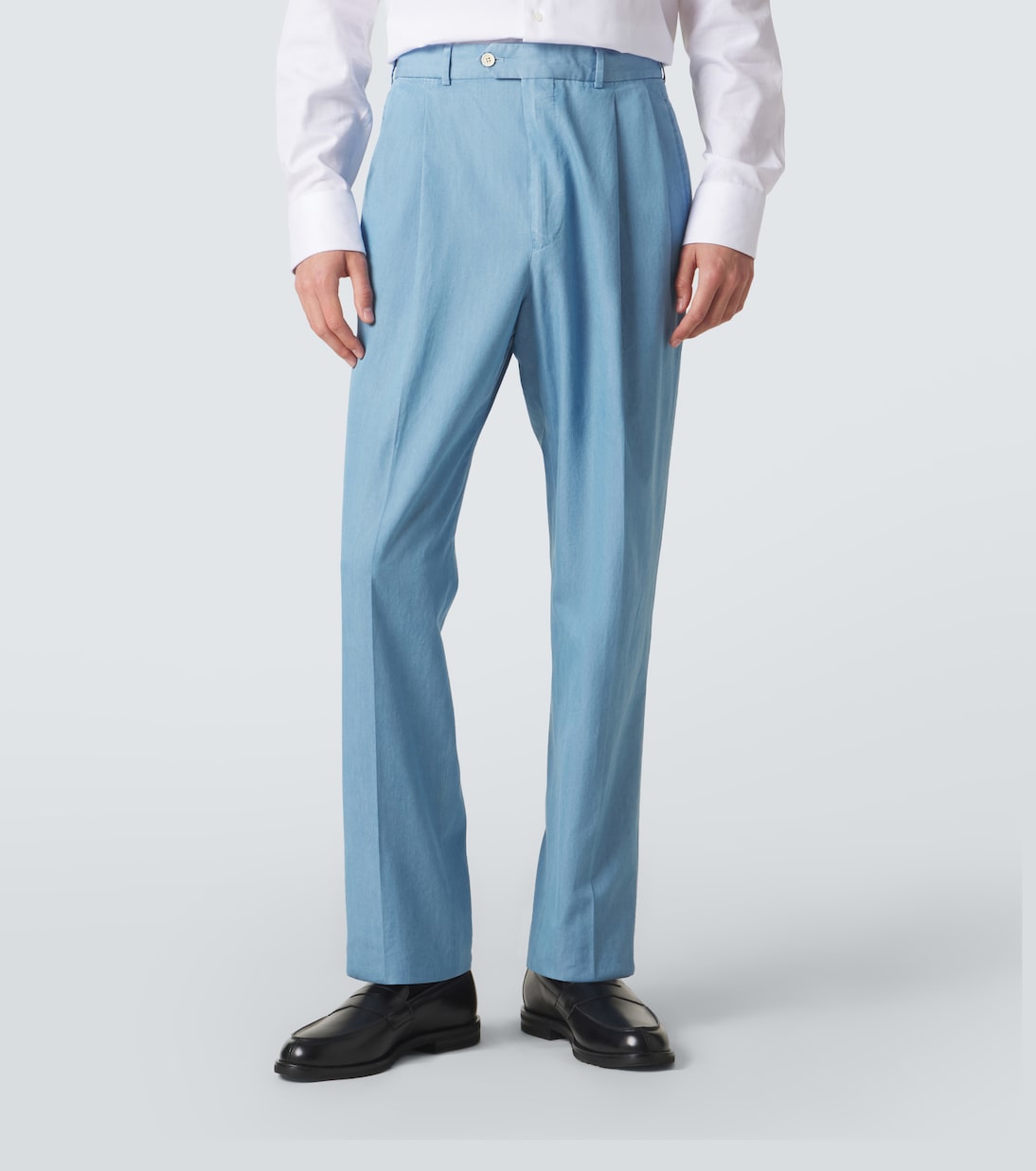 Pantalones de traje rectos de algodón | Dunhill