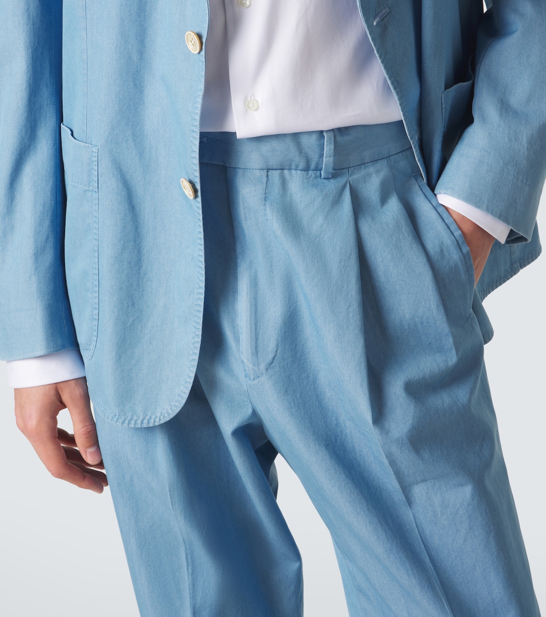 Pantalones de traje rectos de algodón | Dunhill