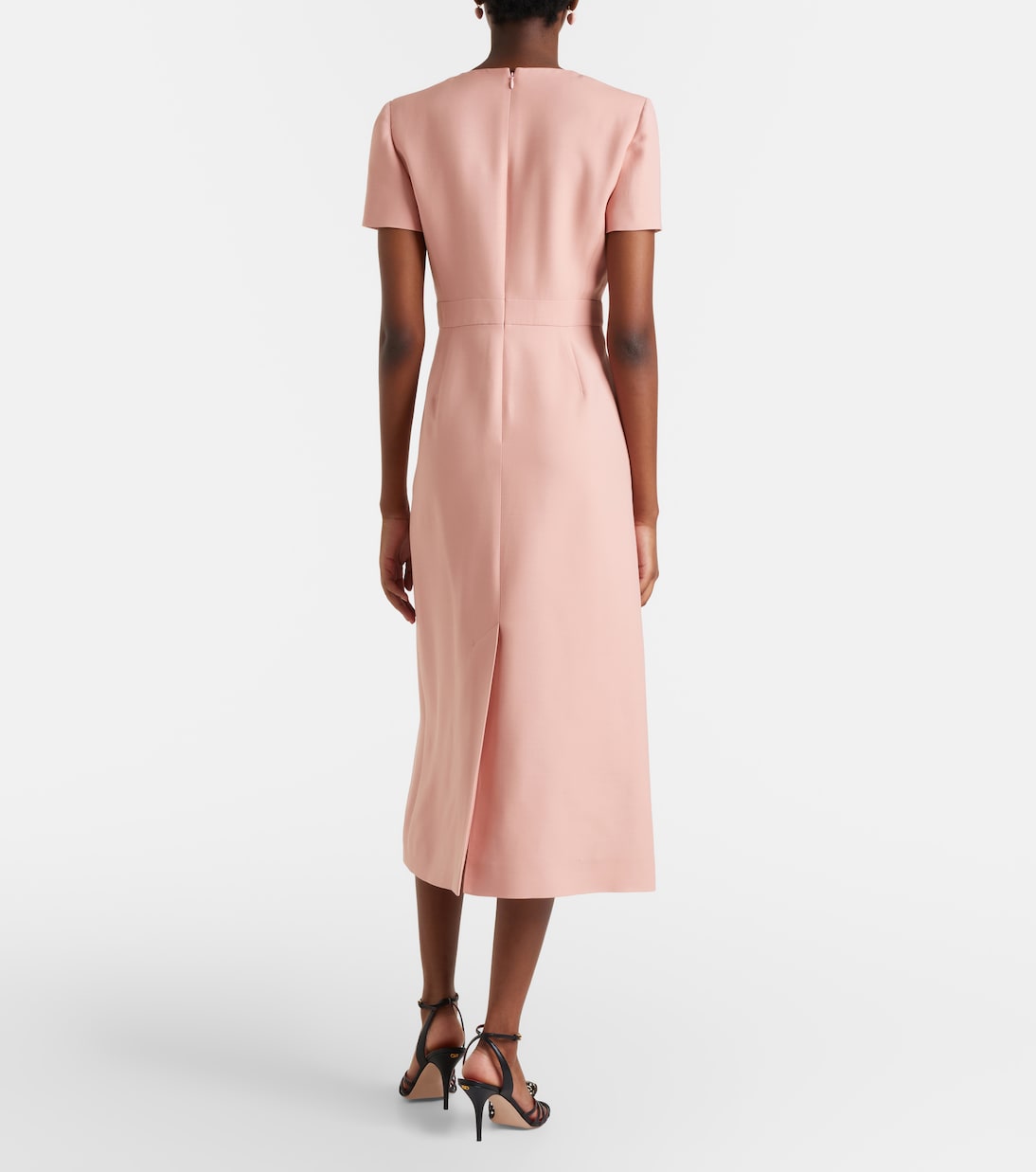 Crepe Couture floral-appliqué midi dress | Valentino