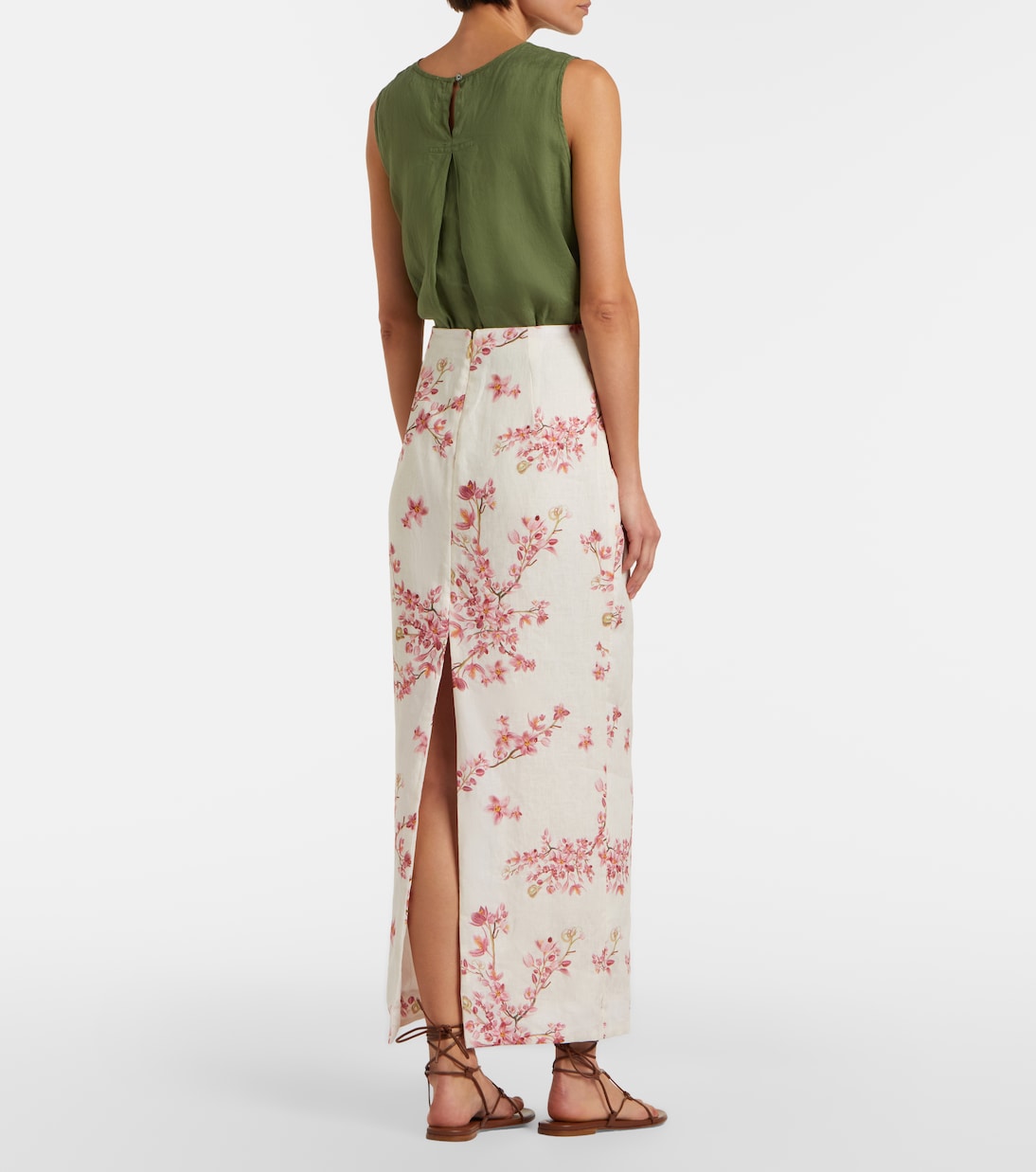 Lirica Paraiso linen maxi skirt | Agua by Agua Bendita