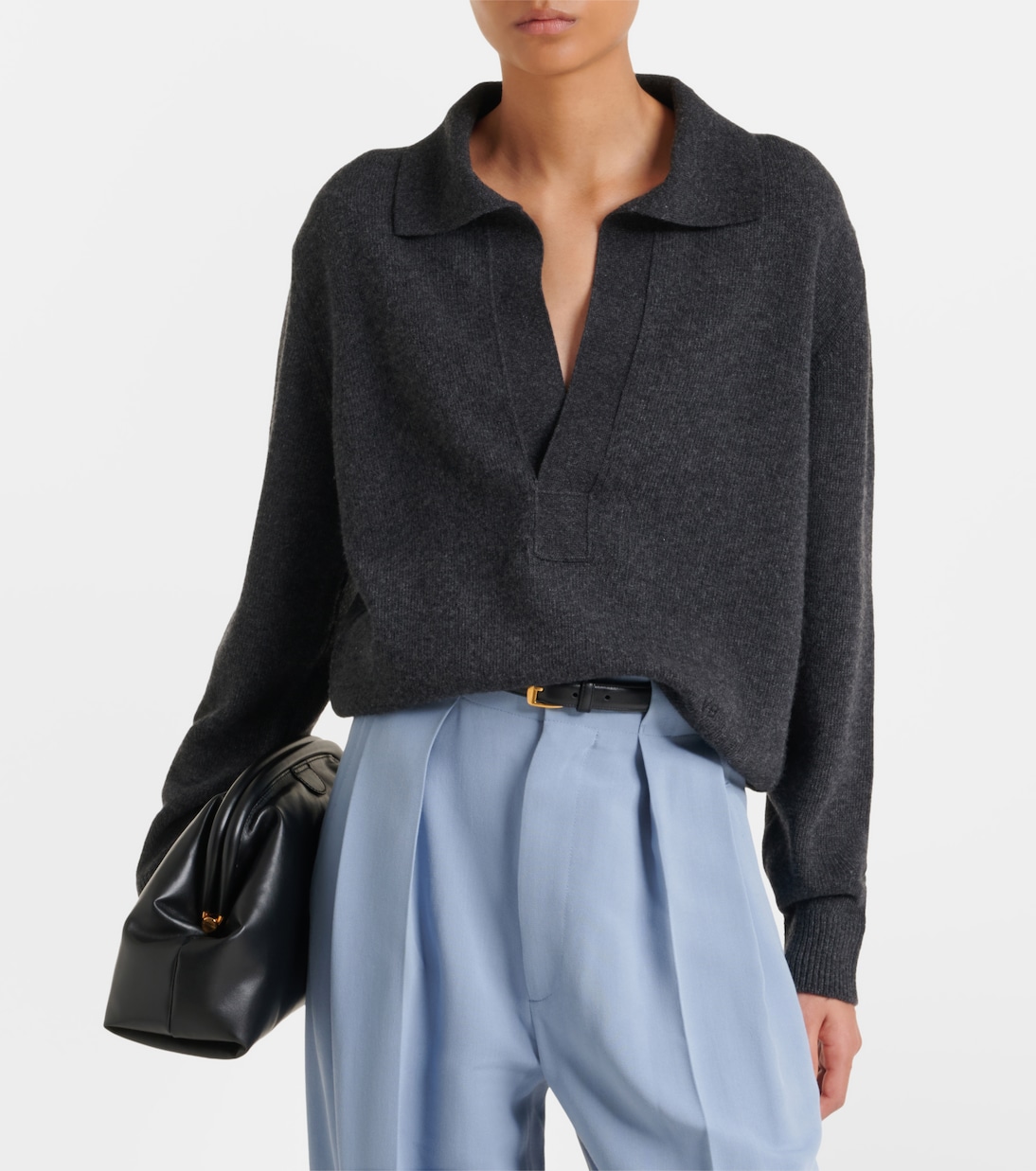 Genevieve wool and cashmere polo sweater  | Victoria Beckham