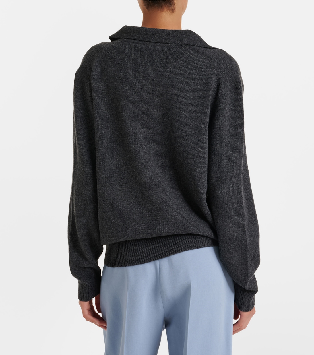 Genevieve wool and cashmere polo sweater  | Victoria Beckham