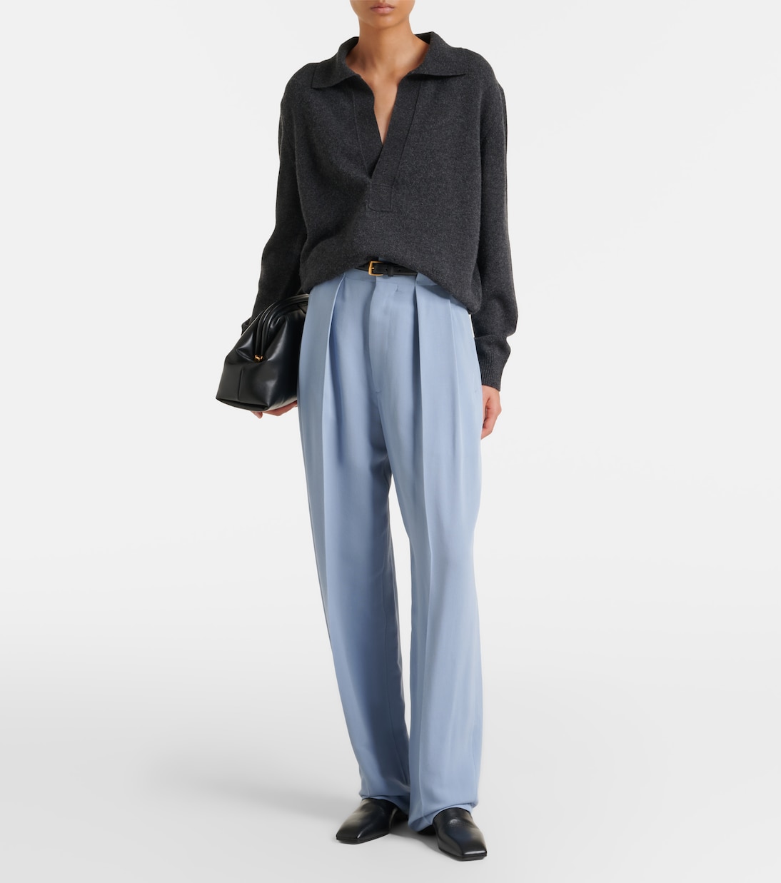 Genevieve wool and cashmere polo sweater  | Victoria Beckham