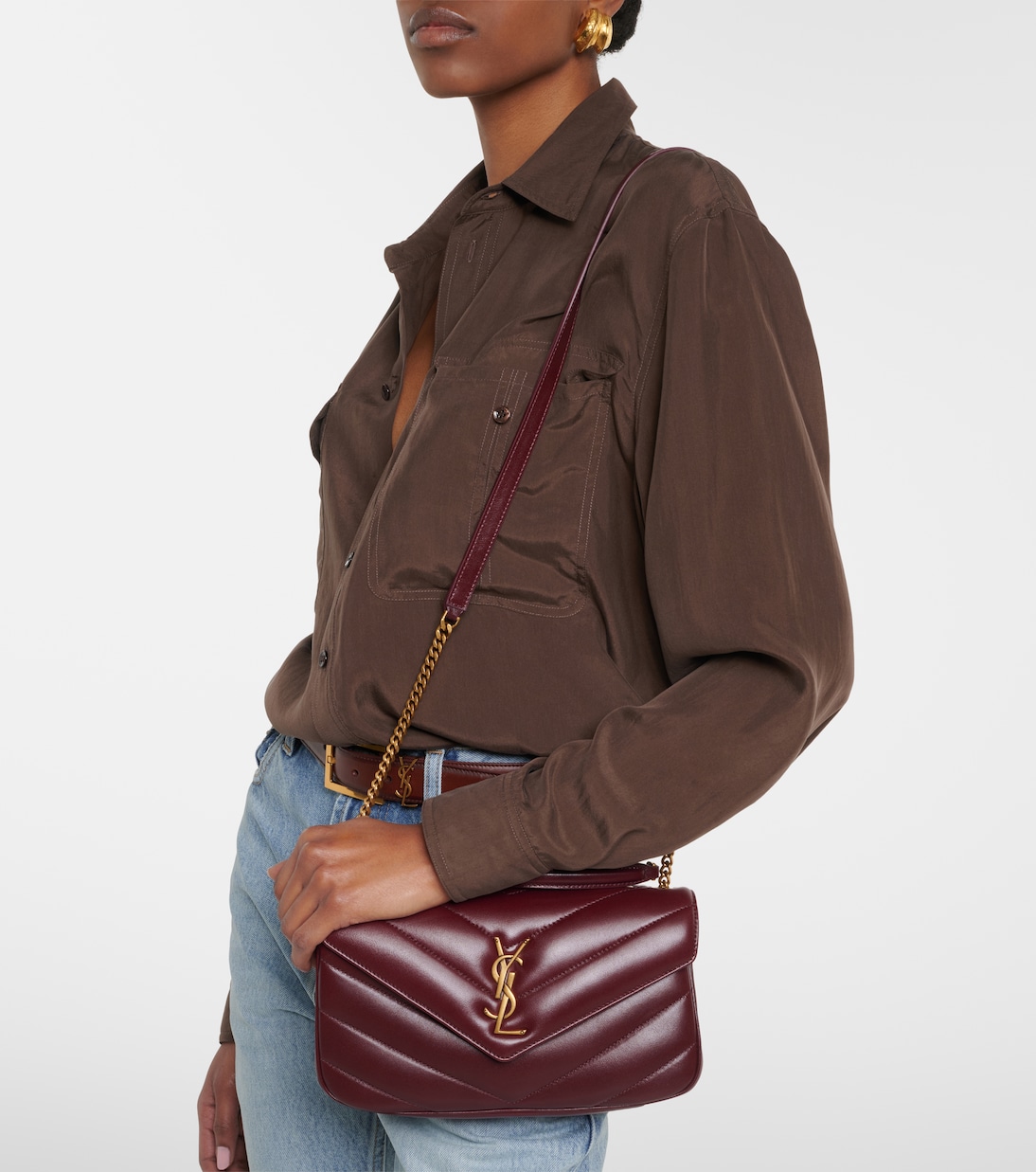 Loulou Medium matelassé leather top-handle bag | Saint Laurent