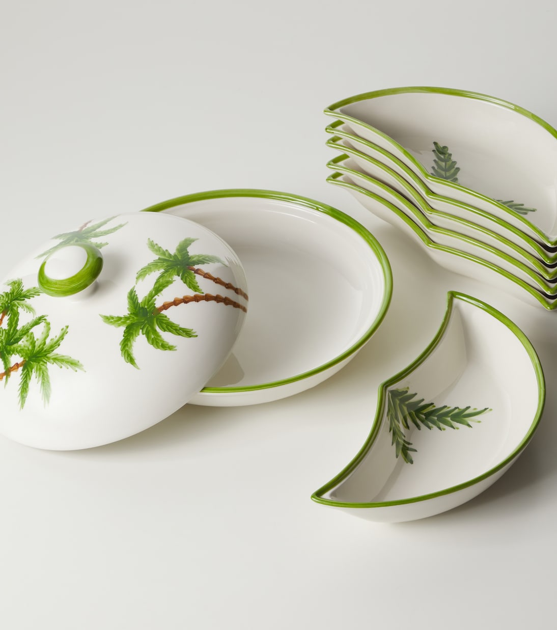 Palm ceramic tray set | Les-Ottomans