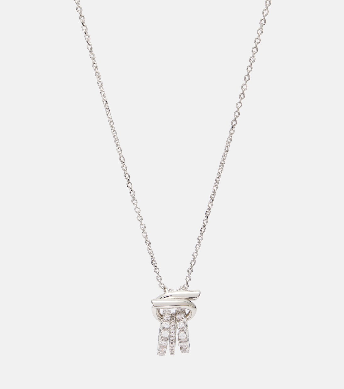 Gancini crystal-embellished necklace | Ferragamo