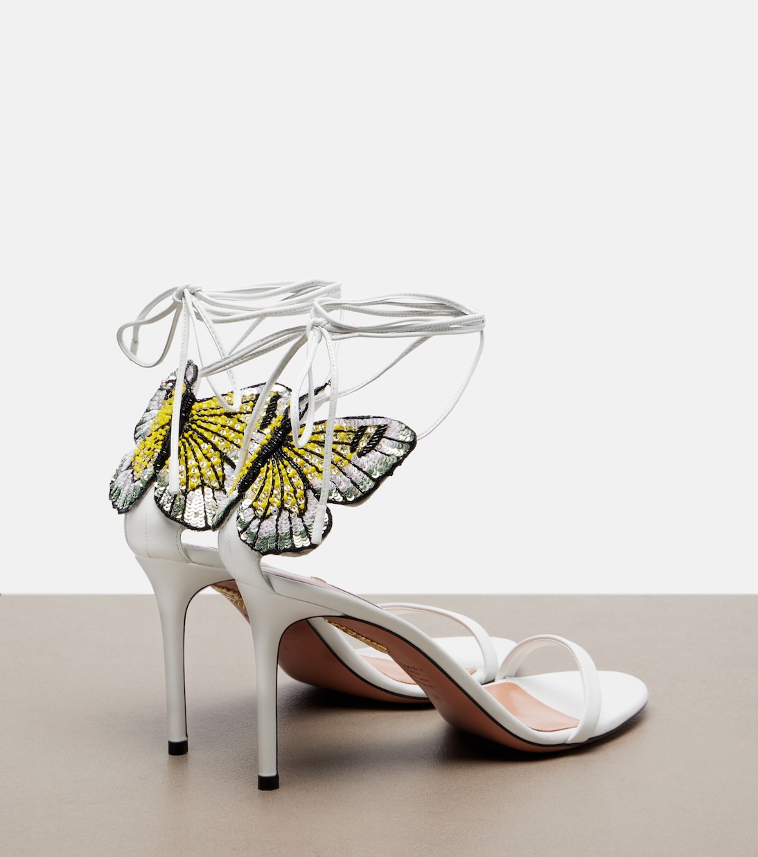 Papillon D'Amour leather sandals | Aquazzura