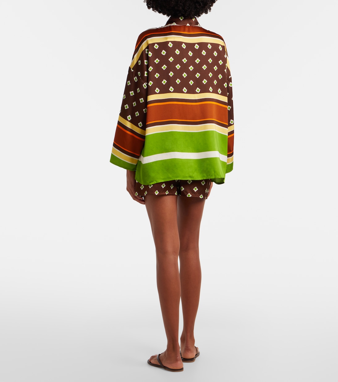 Tia printed satin shorts | Faithfull