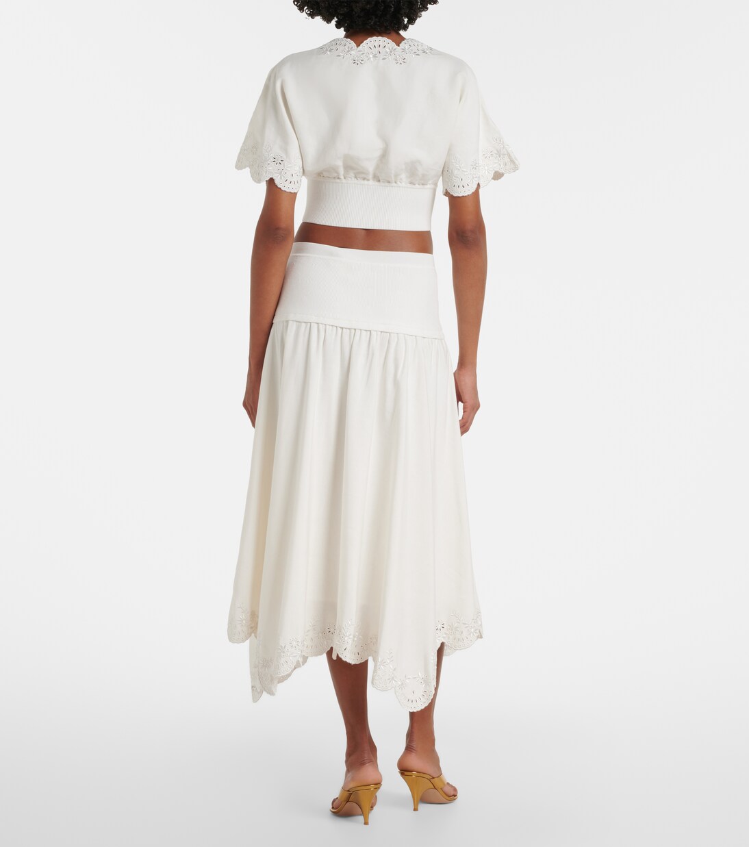 Haven linen-blend midi skirt | Simkhai