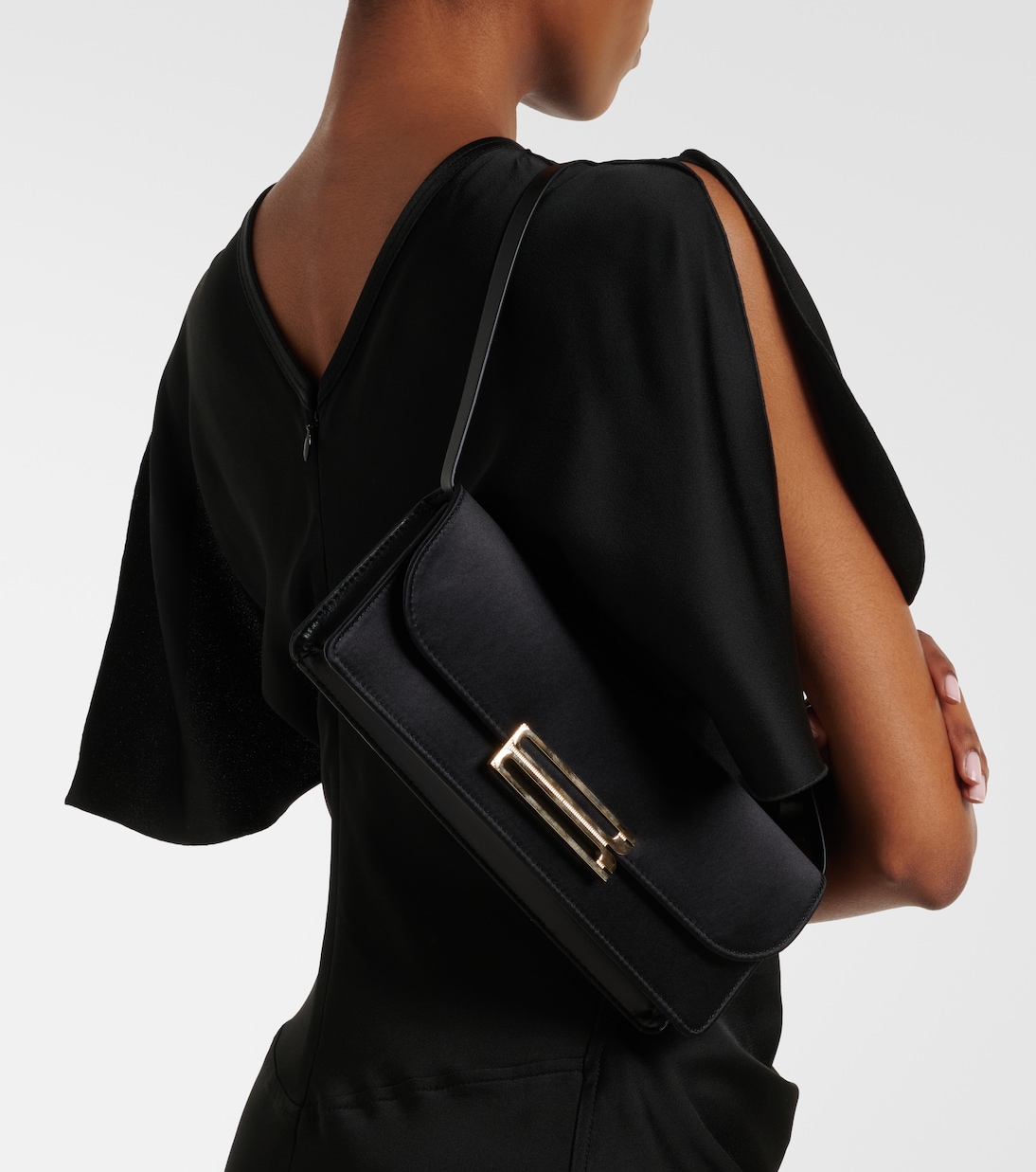 Dorian East-West satin clutch | Victoria Beckham