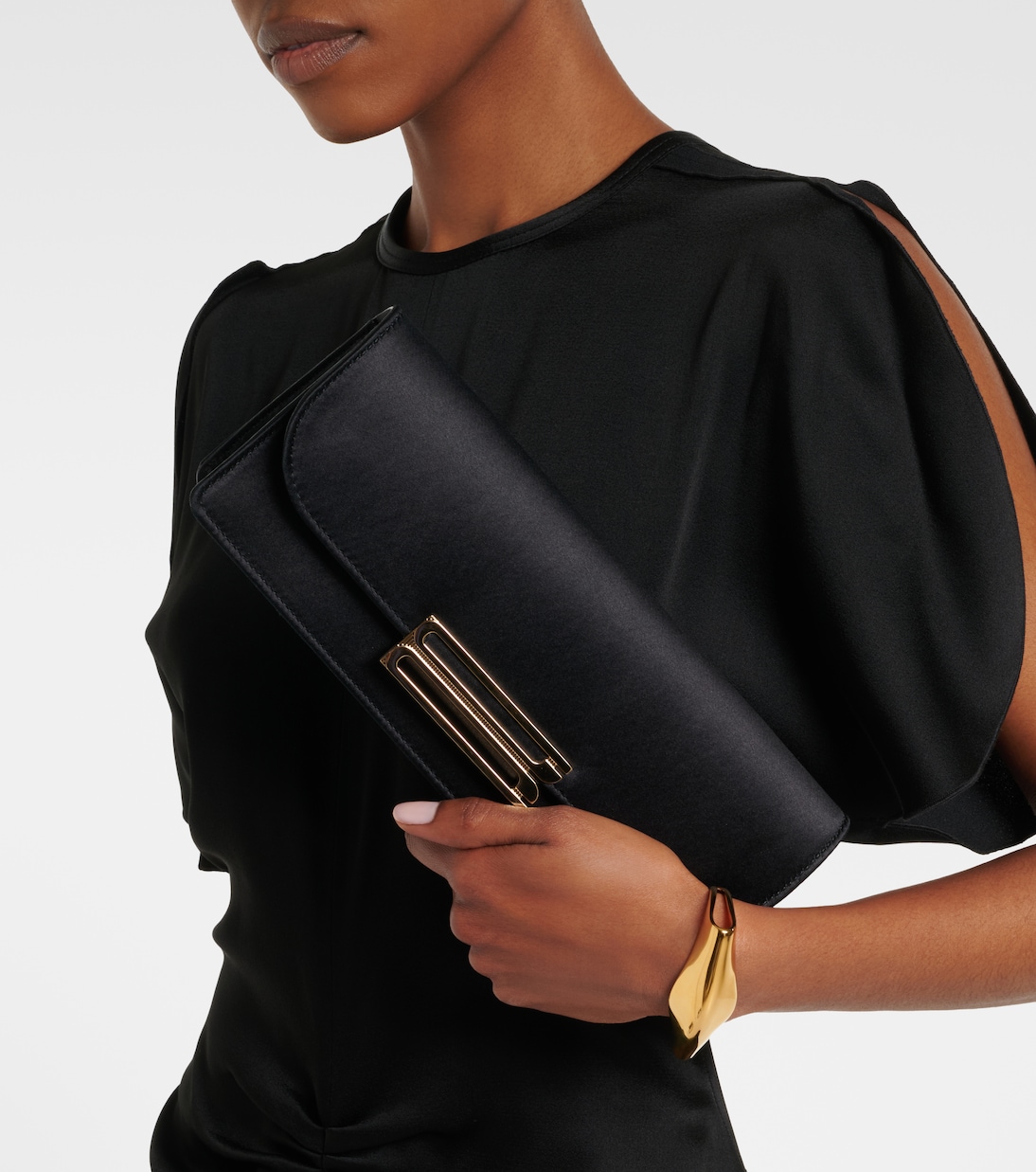 Dorian East-West satin clutch | Victoria Beckham
