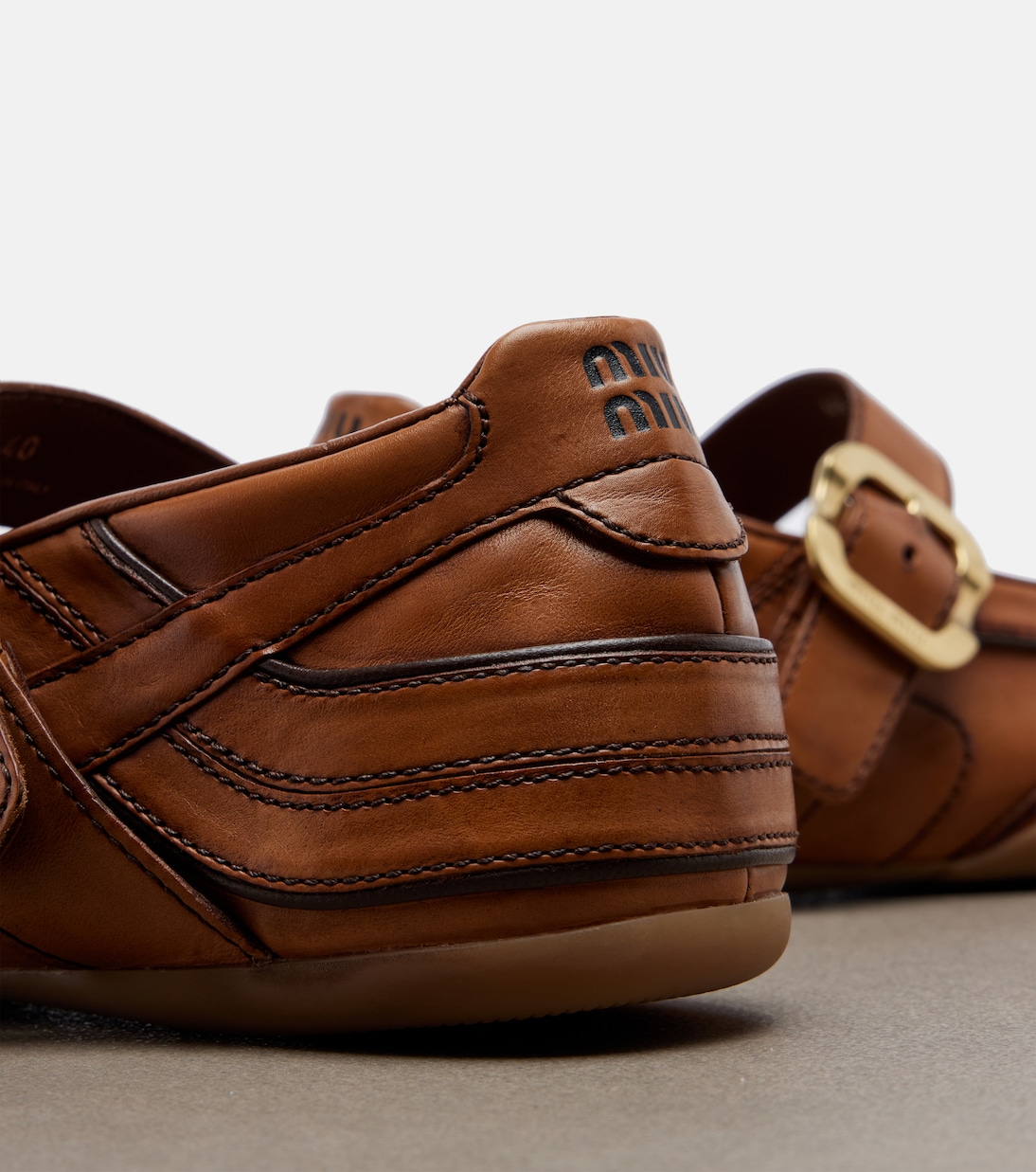 Gymnasium leather Mary Jane flats | Miu Miu