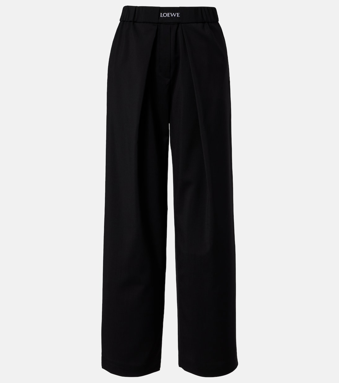  Logo wool mid-rise straight pants | Loewe