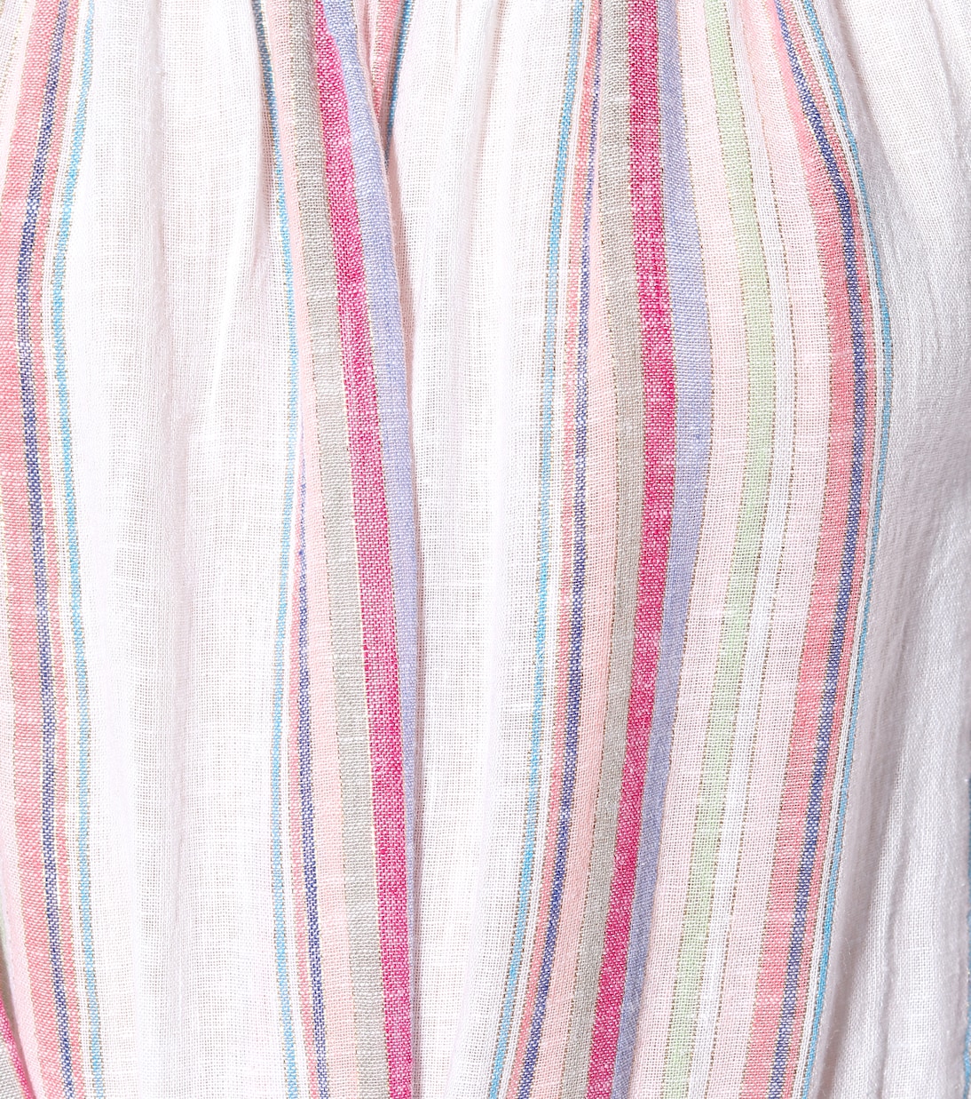 Cinthia striped linen-blend minidress | Velvet