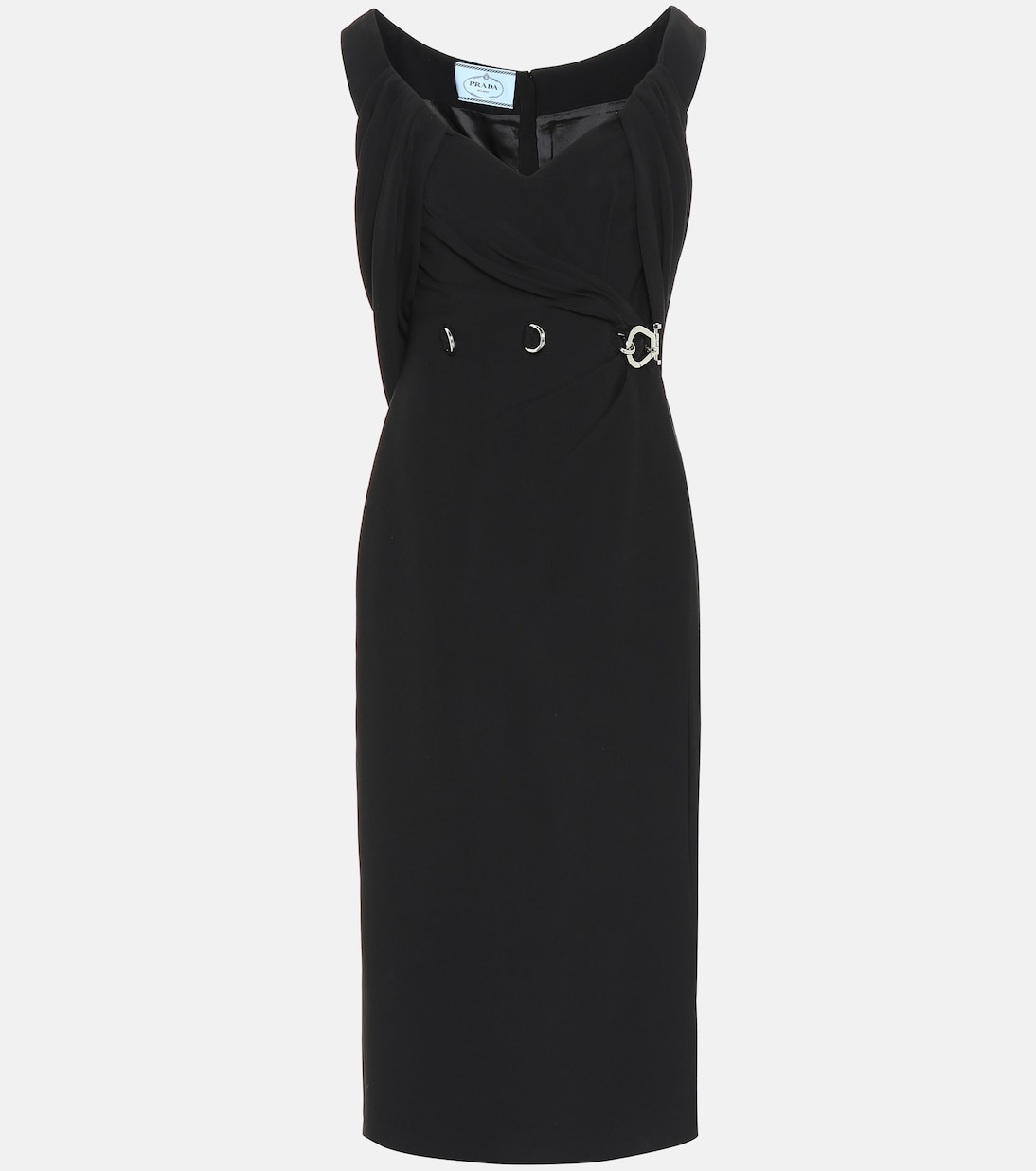 Embellished crêpe dress | Prada