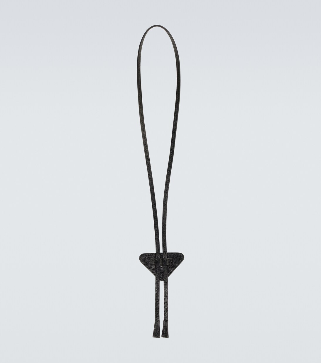 Saffiano triangle bolo tie with logo | Prada