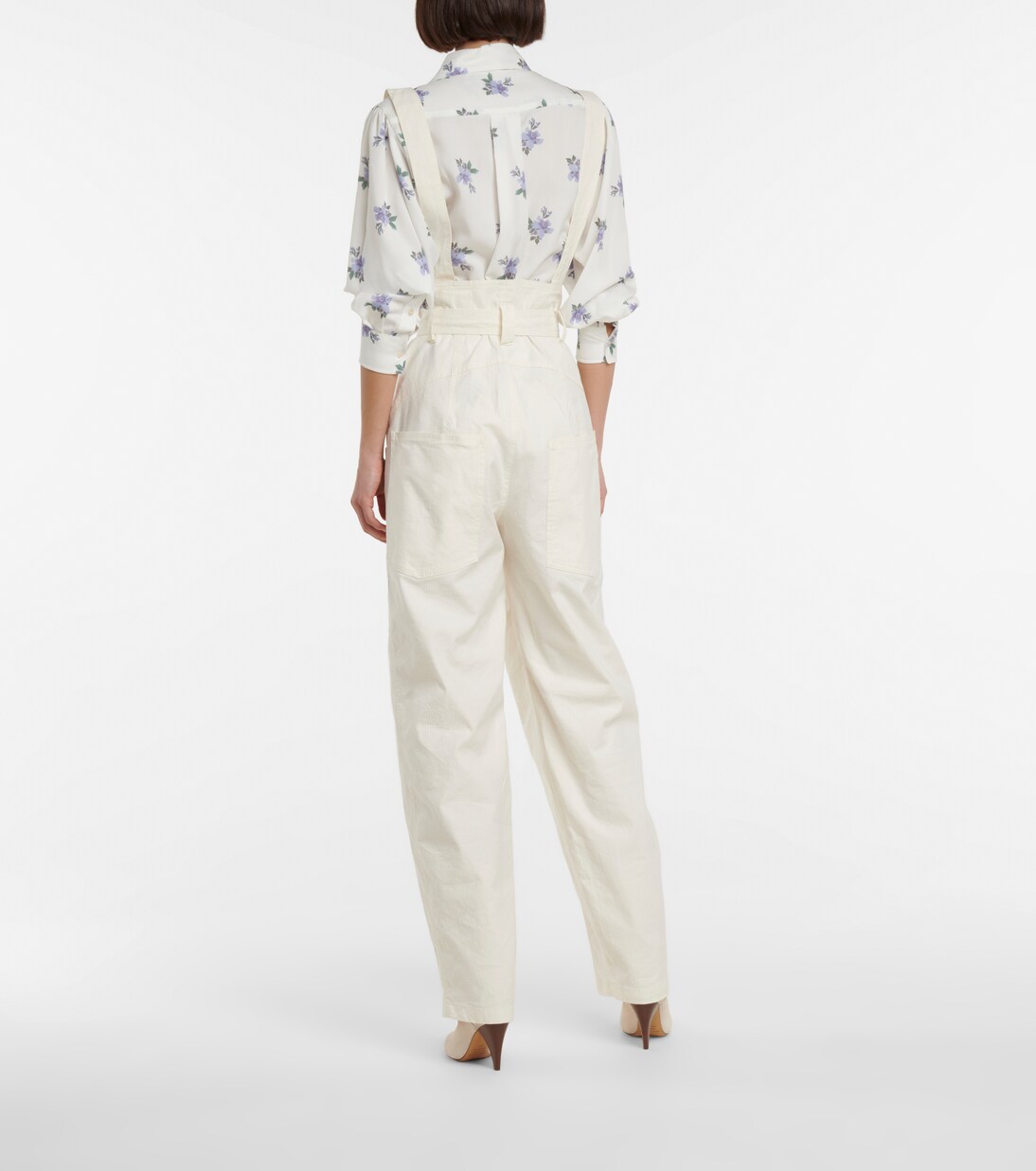 Pantalon Ekla à taille haute en lin et coton | Isabel Marant