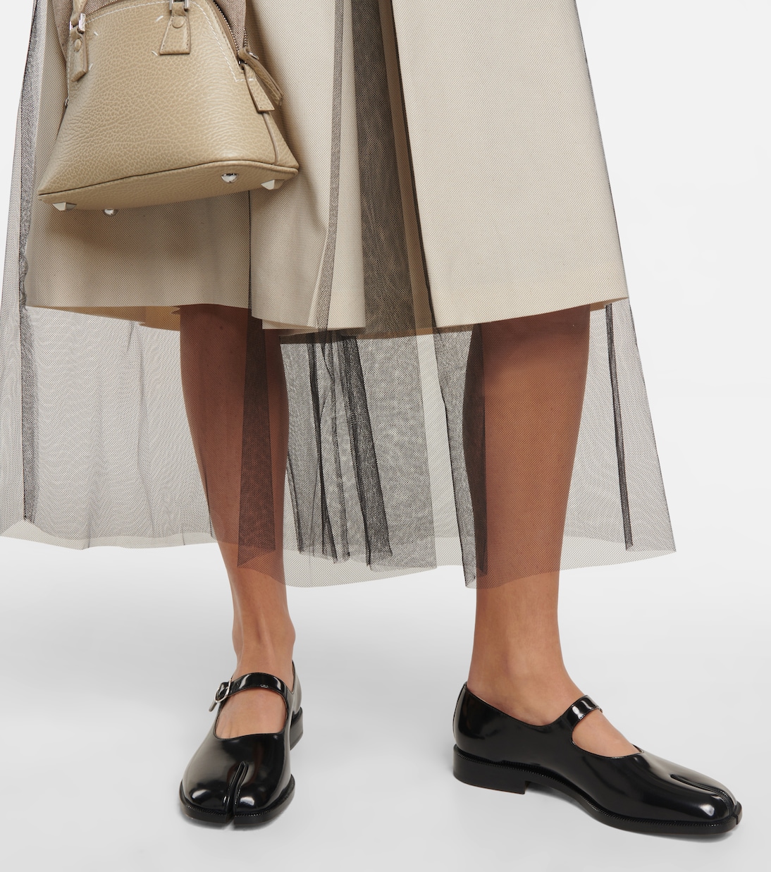 Tabi patent leather Mary Jane flats | Maison Margiela