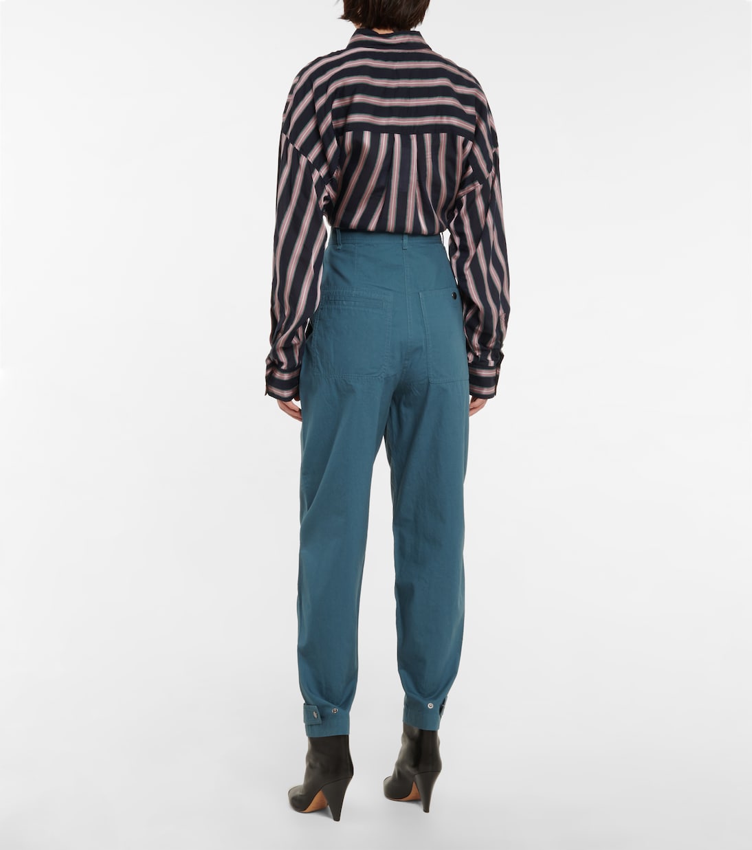 Pantalon cargo Rowina à taille haute en coton | Marant Etoile