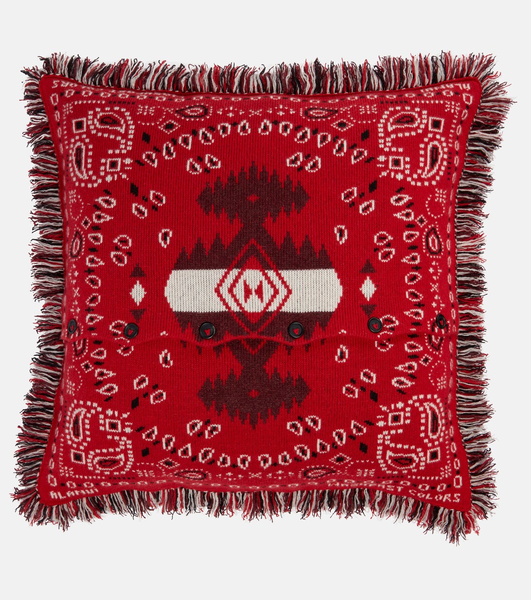 Bandana jacquard wool-blend cushion | Alanui