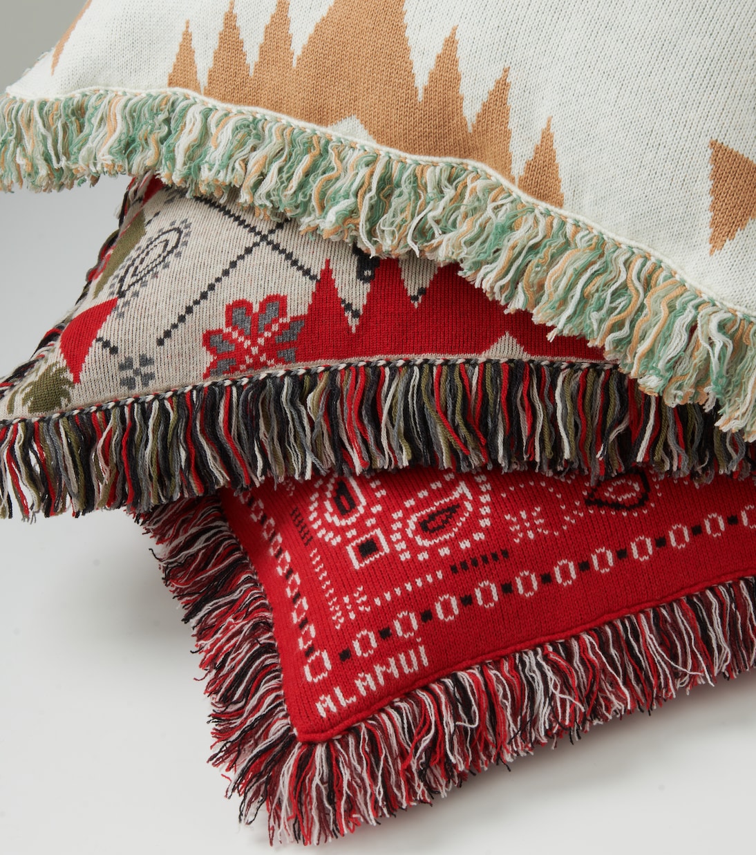 Bandana jacquard wool-blend cushion | Alanui