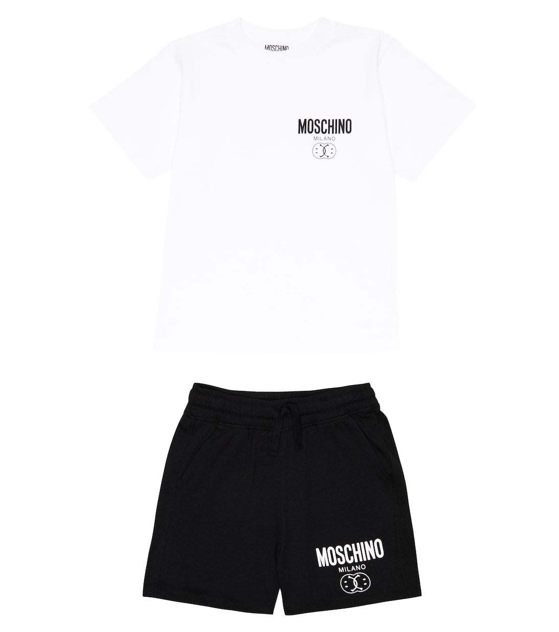 Ensemble t-shirt et short imprimés en coton | Moschino Kids
