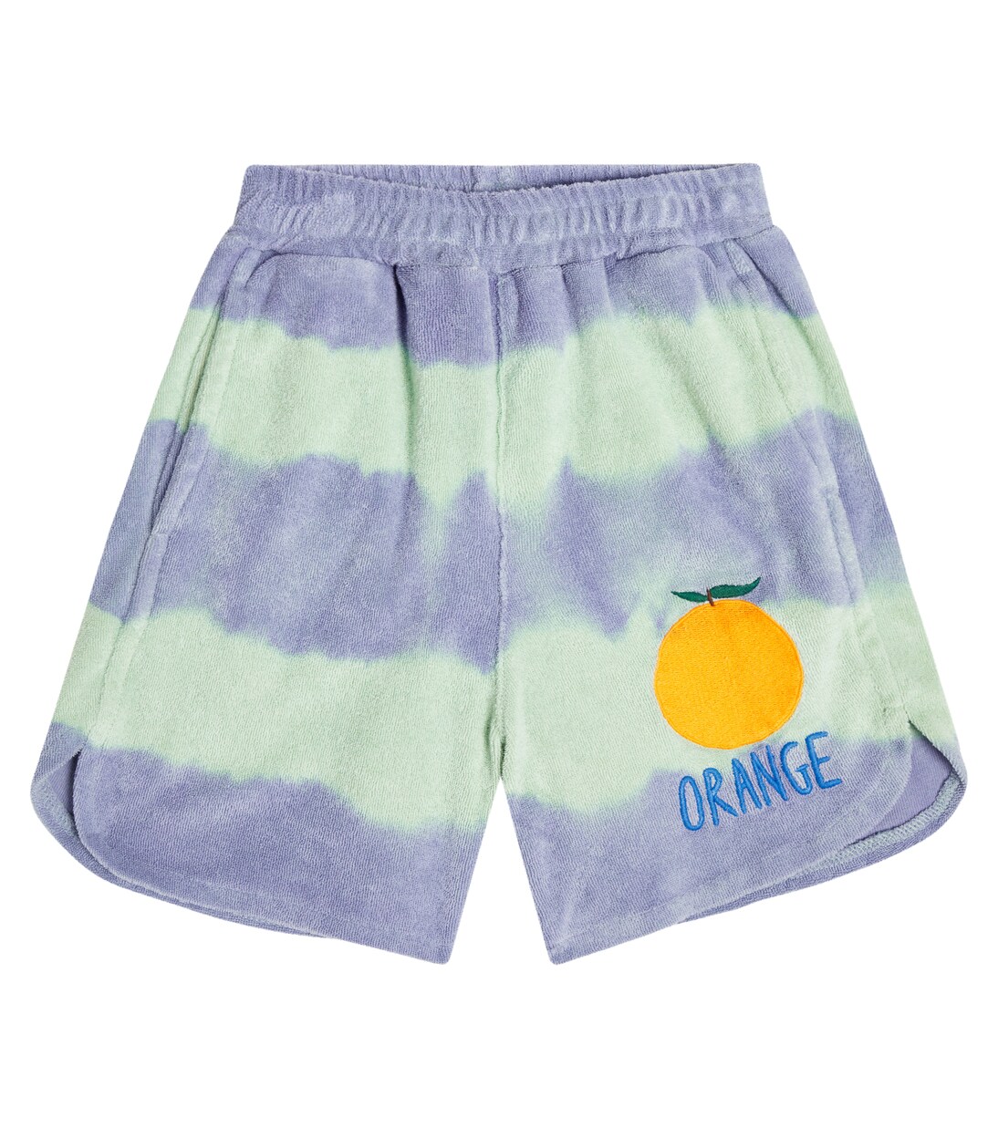 Tie-dye embroidered terry shorts | Jellymallow