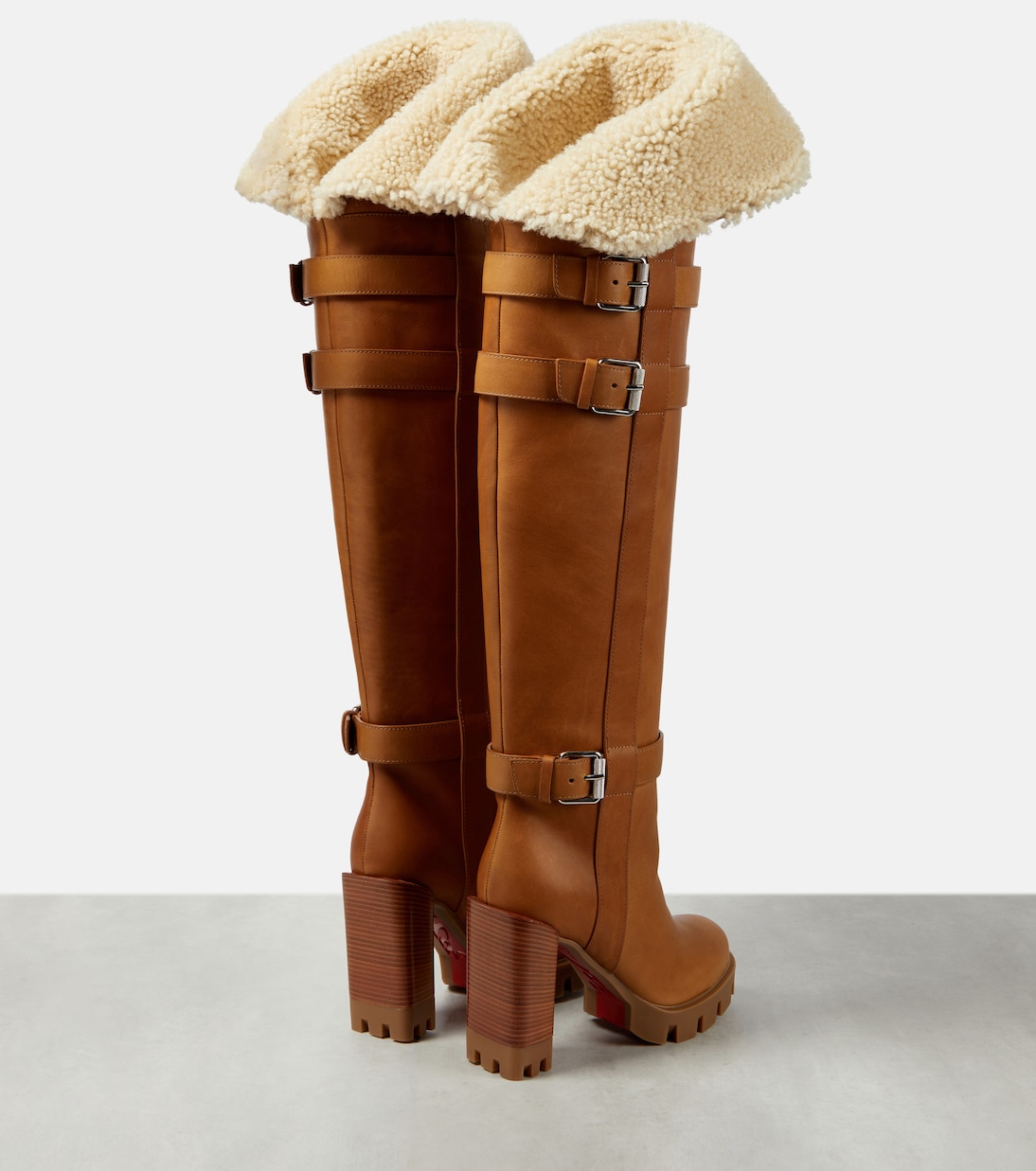 Brodeback Lug over-the-knee boots | Christian Louboutin