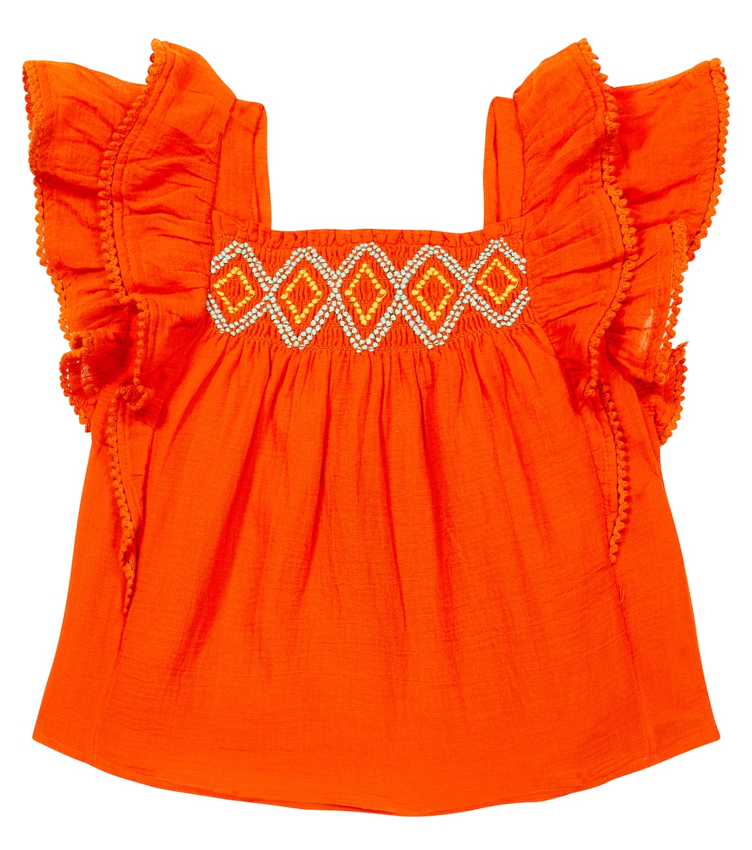 Ruffle-trimmed cotton top | Polo Ralph Lauren Kids