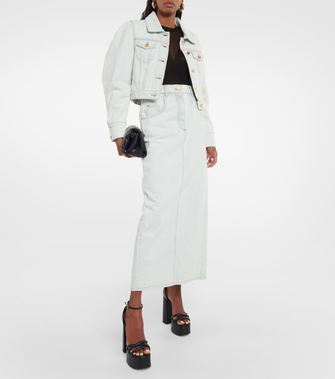 Falda larga en denim | Nina Ricci