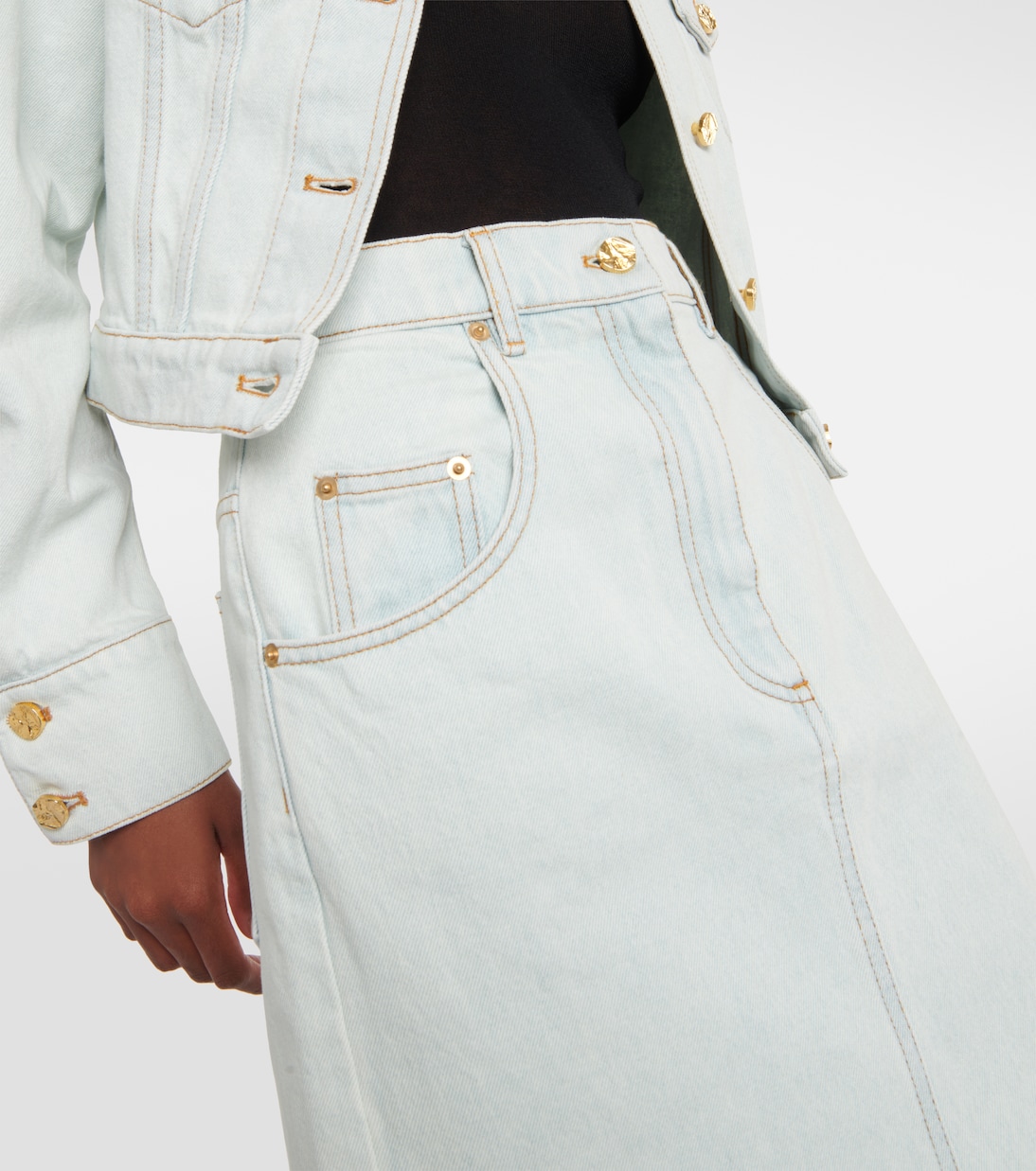 Falda larga en denim | Nina Ricci