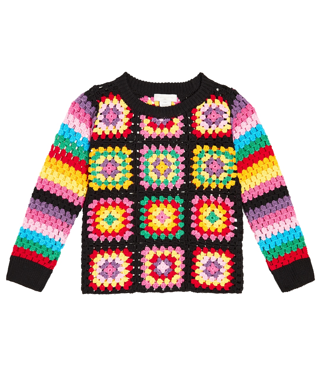 Cotton-blend crochet sweater | Stella McCartney Kids
