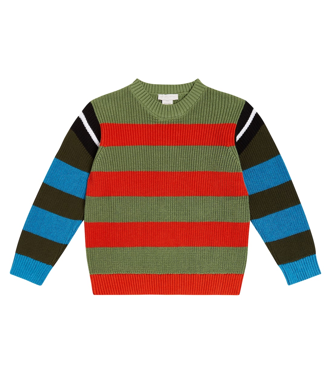 Striped cotton and wool sweater | Stella McCartney Kids