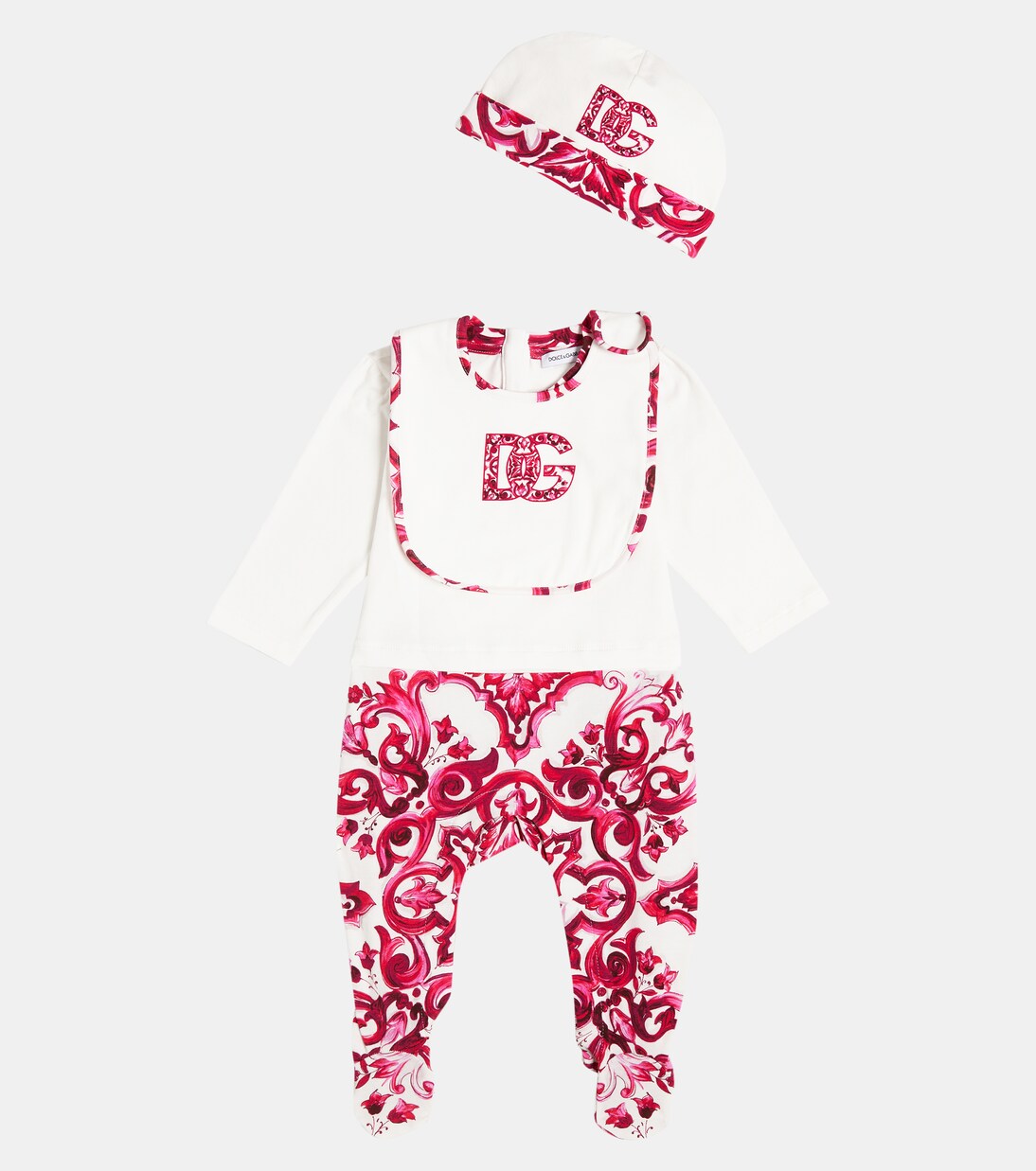 Bebé - set de mono, babero y gorro de algodón | Dolce&Gabbana Kids