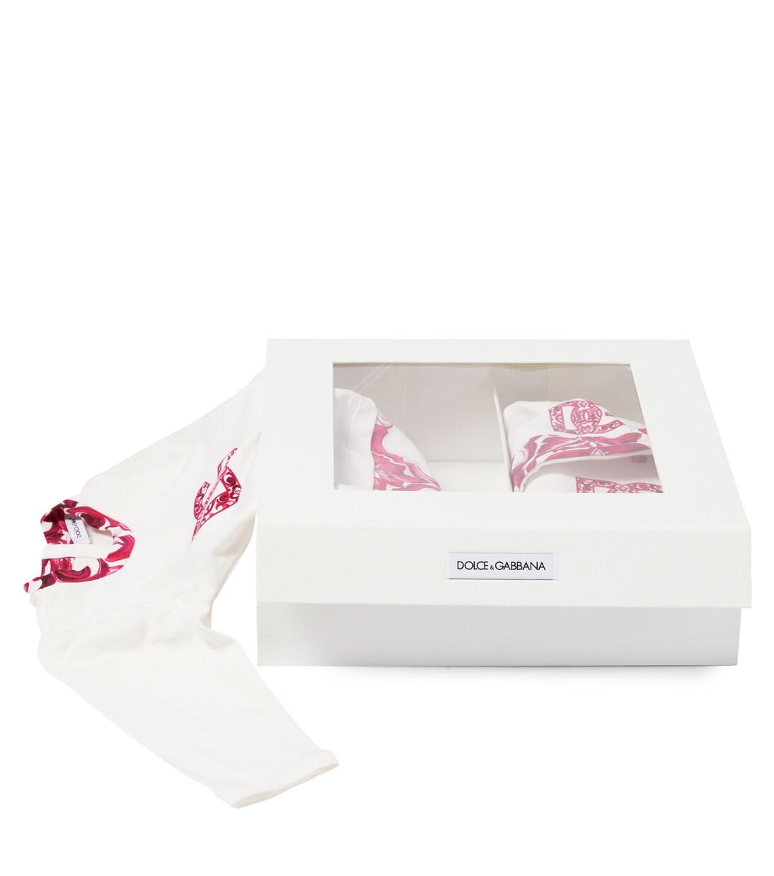 Bebé - set de mono, babero y gorro de algodón | Dolce&Gabbana Kids