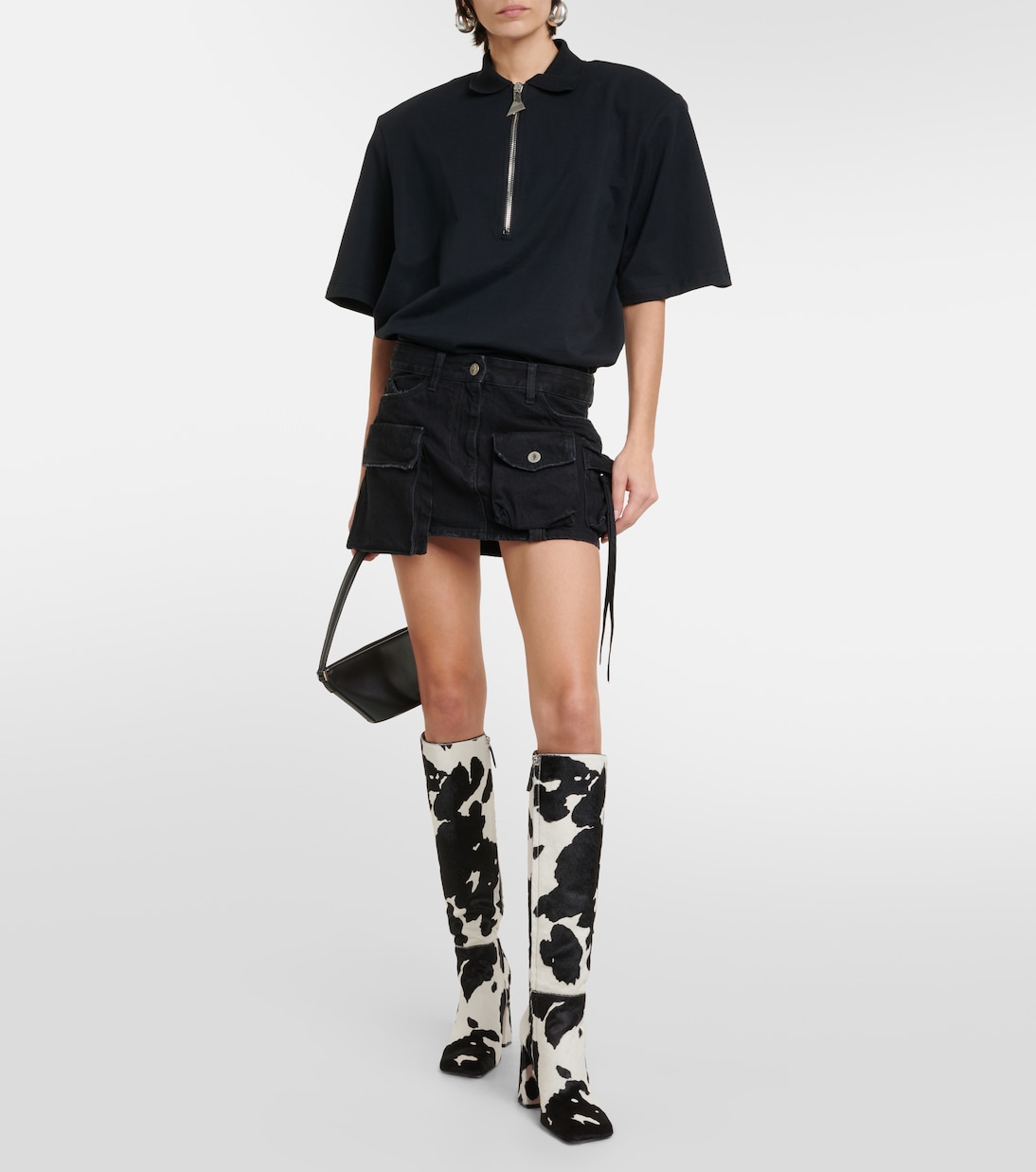 Botas altas Marine de pelo de becerro | Amina Muaddi