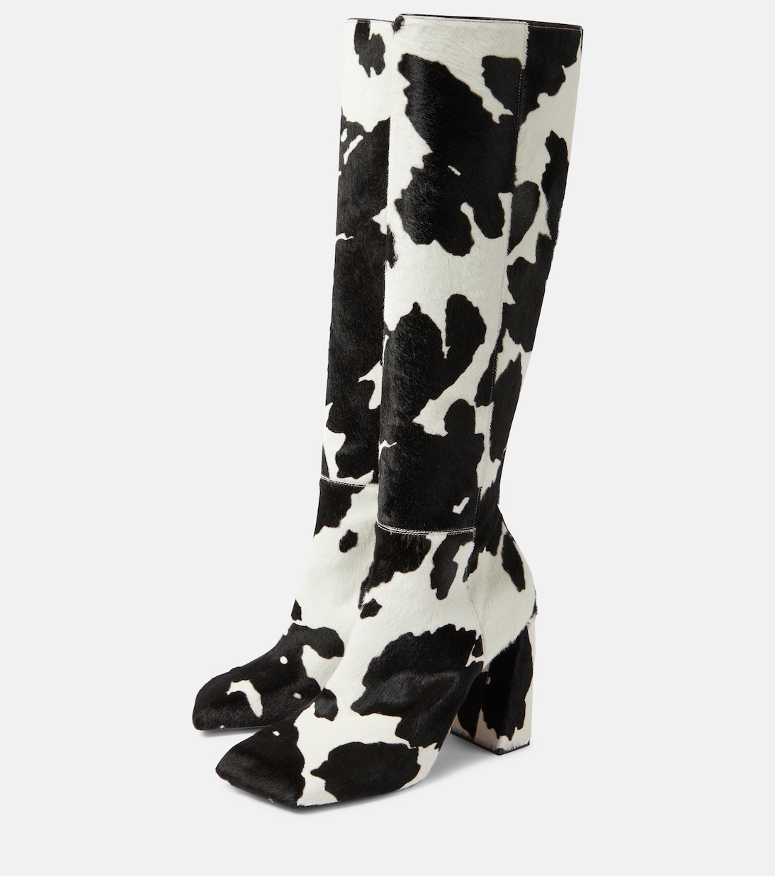 Botas altas Marine de pelo de becerro | Amina Muaddi