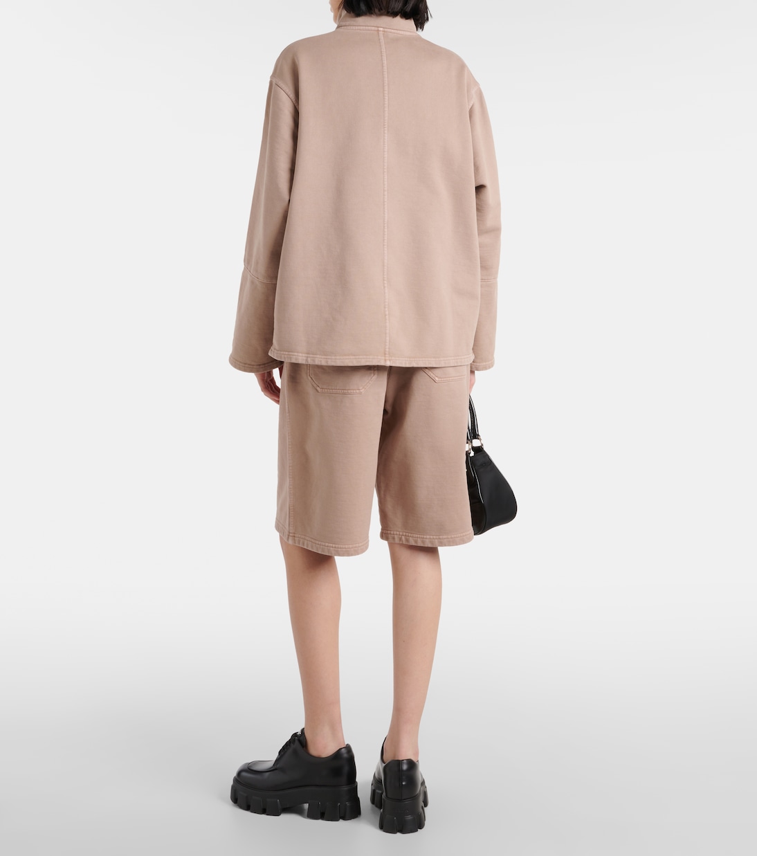 Sudadera de algodón con media cremallera | Prada