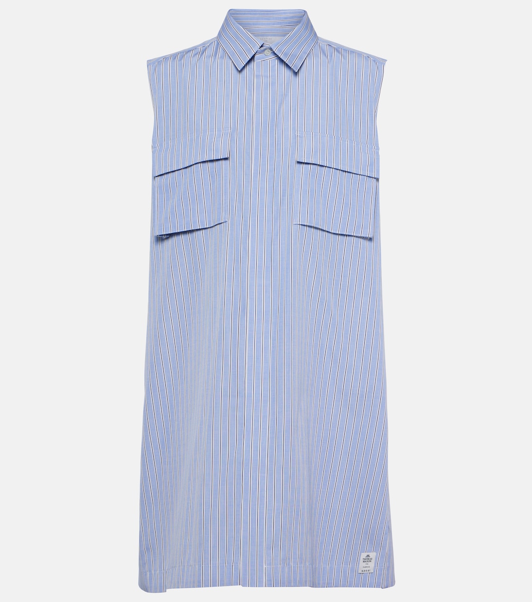 Robe chemise rayée en coton | Sacai