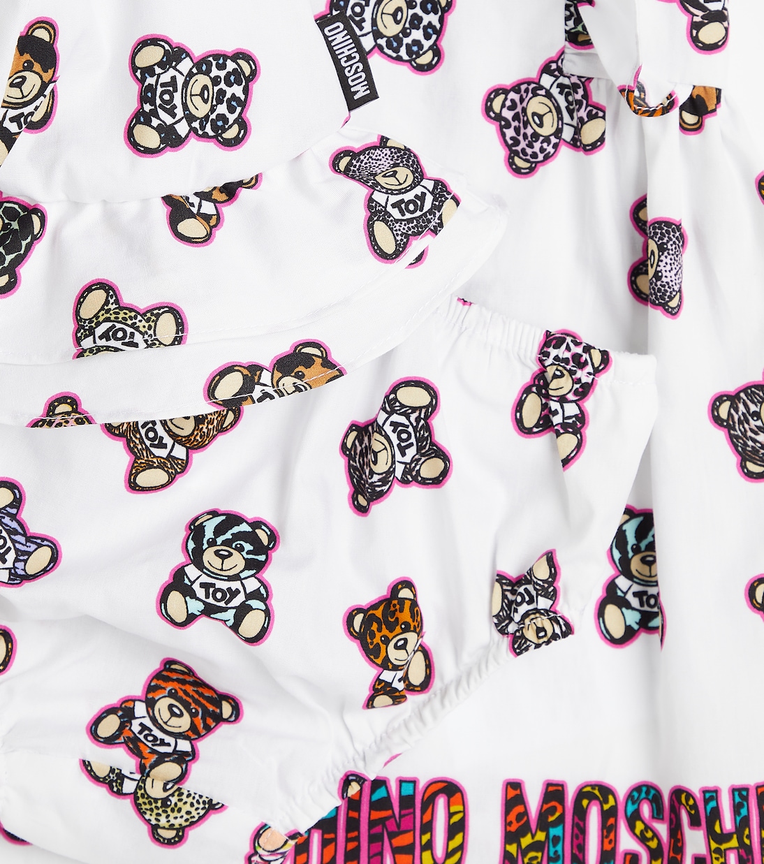 Baby - Abito, culottes e cappello in cotone | Moschino Kids