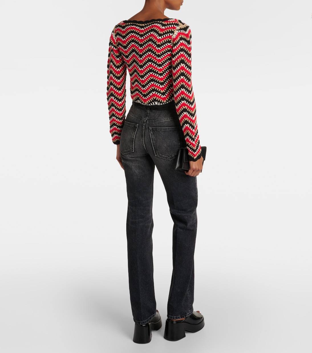 Cropped-Cardigan aus Häkelstrick | Ganni