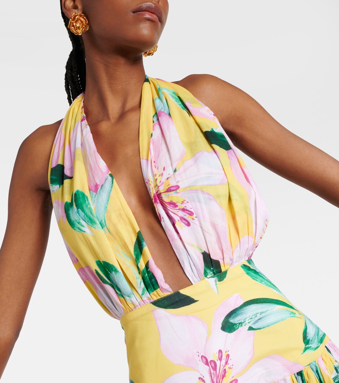 Robe midi Marie Rose en coton à fleurs | Alexandra Miro