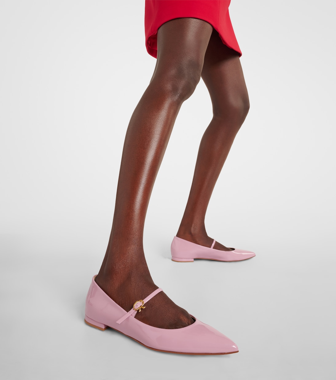 Ribbon Jane 05 patent leather Mary Jane flats | Gianvito Rossi