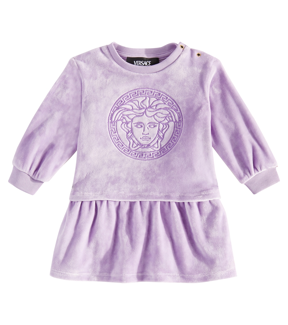 Bebé - vestido Medusa de terciopelo | Versace Kids
