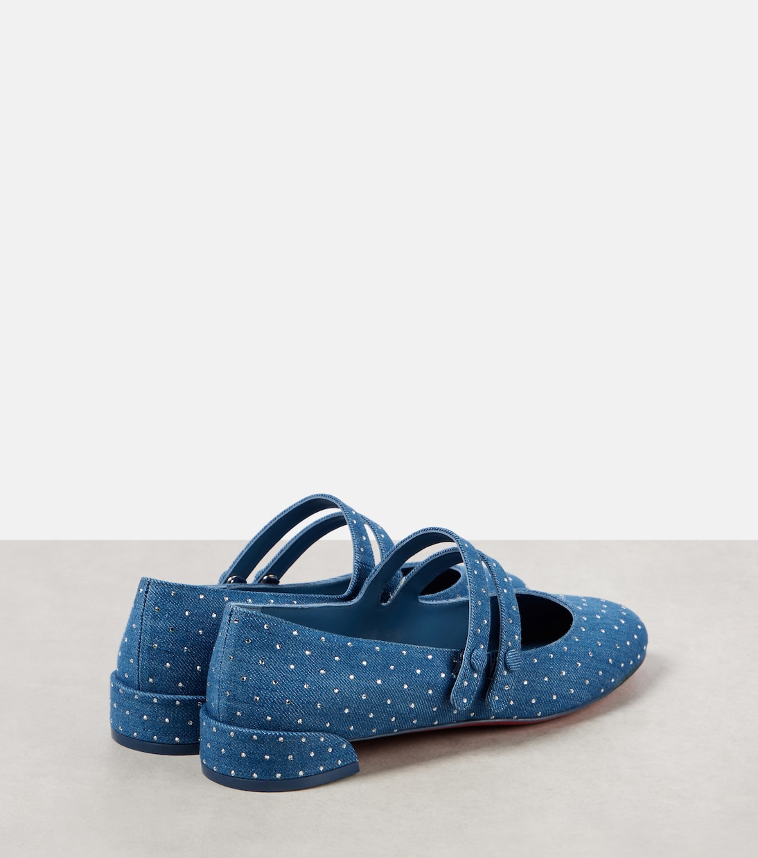 Sweet Jane embellished denim Mary Jane flats | Christian Louboutin
