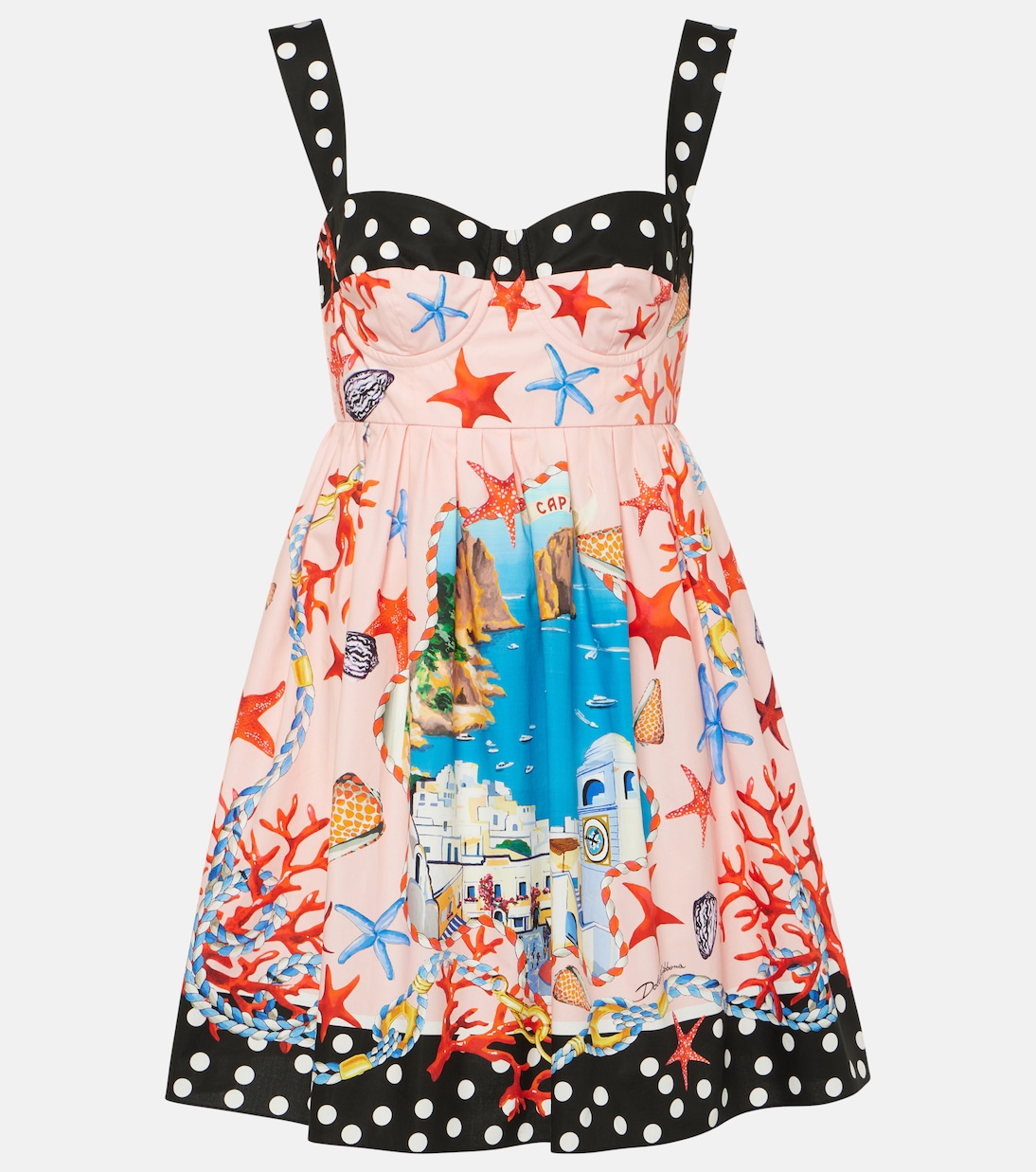Capri printed cotton minidress | Dolce&Gabbana
